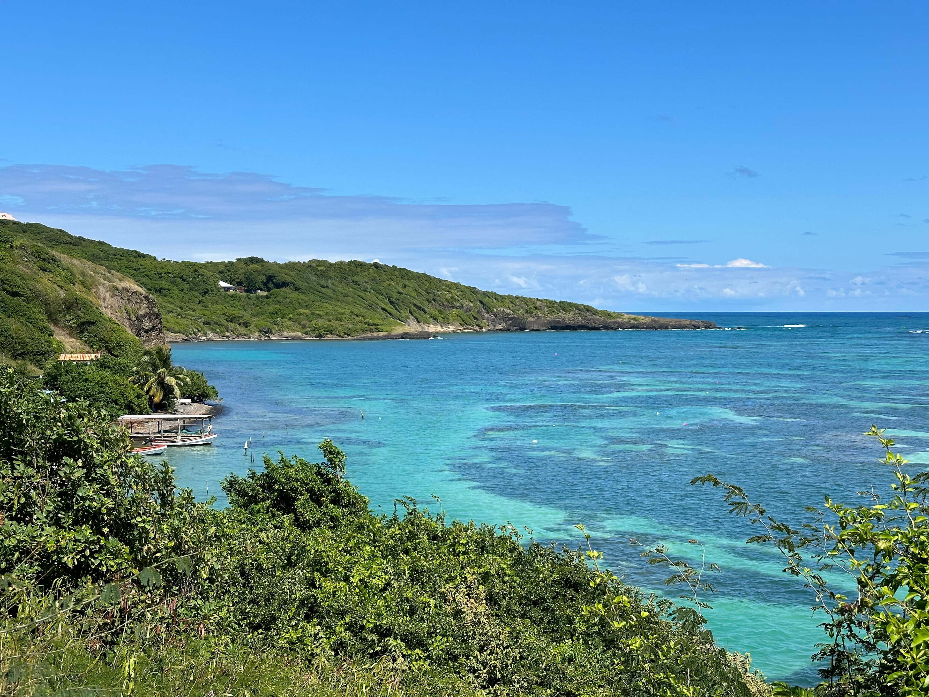 Cove with turquoise water in Martinique