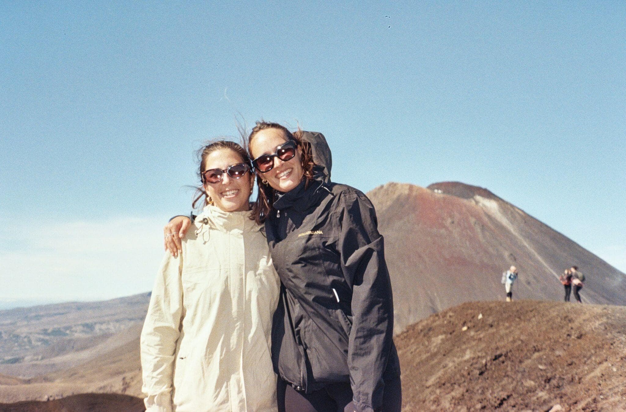 Hiking on a volcano in New Zealand