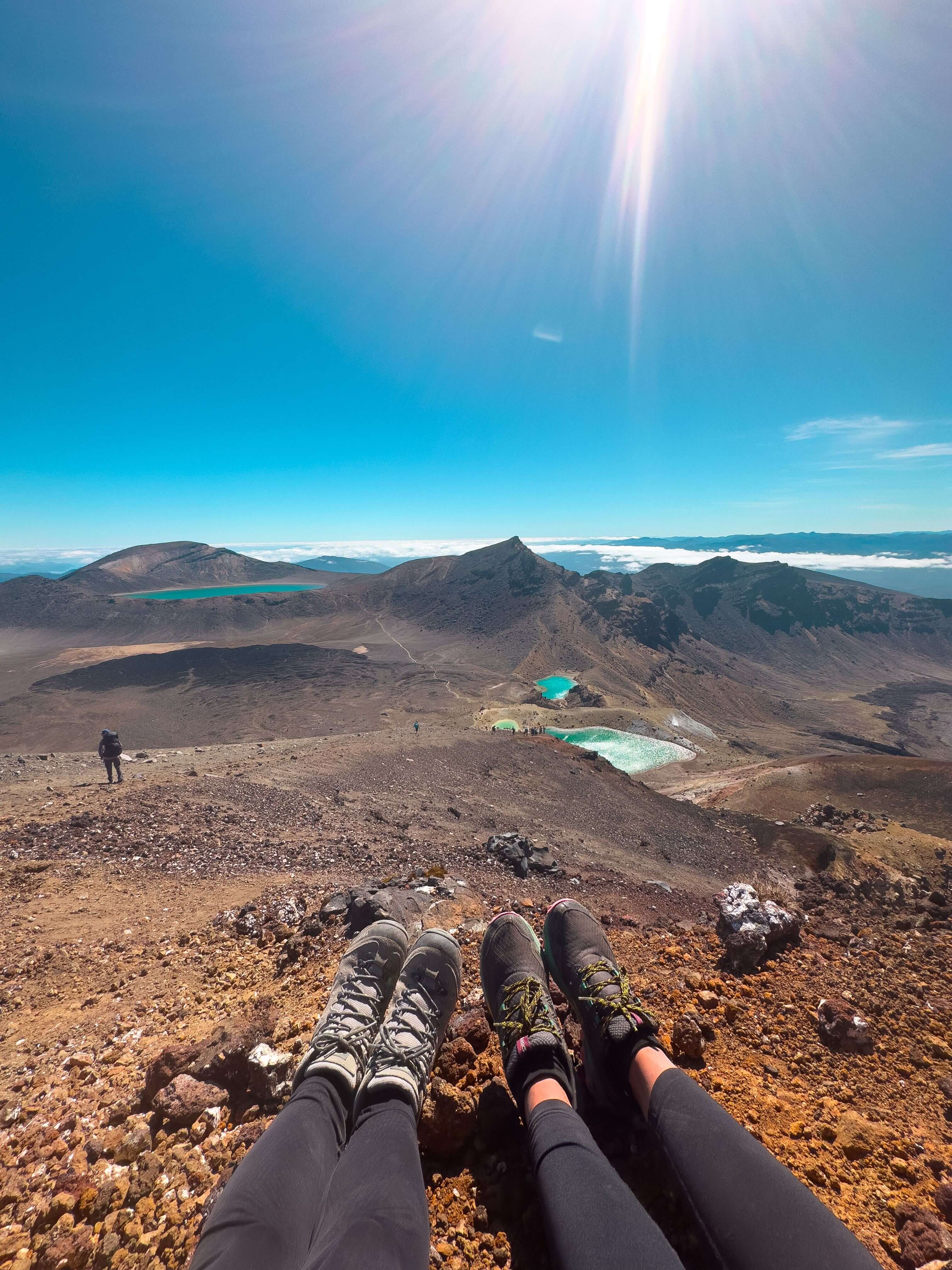 Panoramic view from a volcanic summit