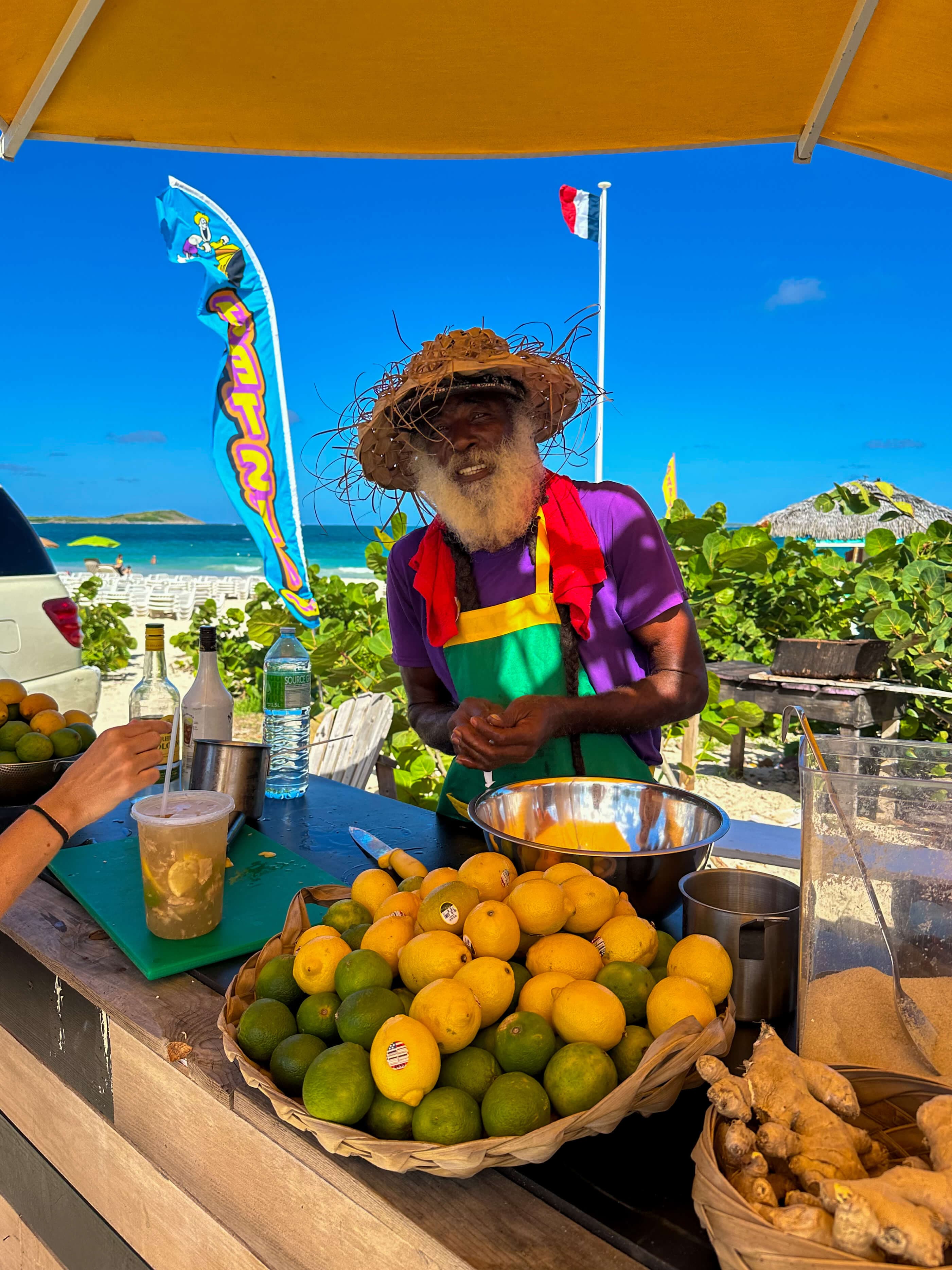 Fresh fruit seller in the Caribbean