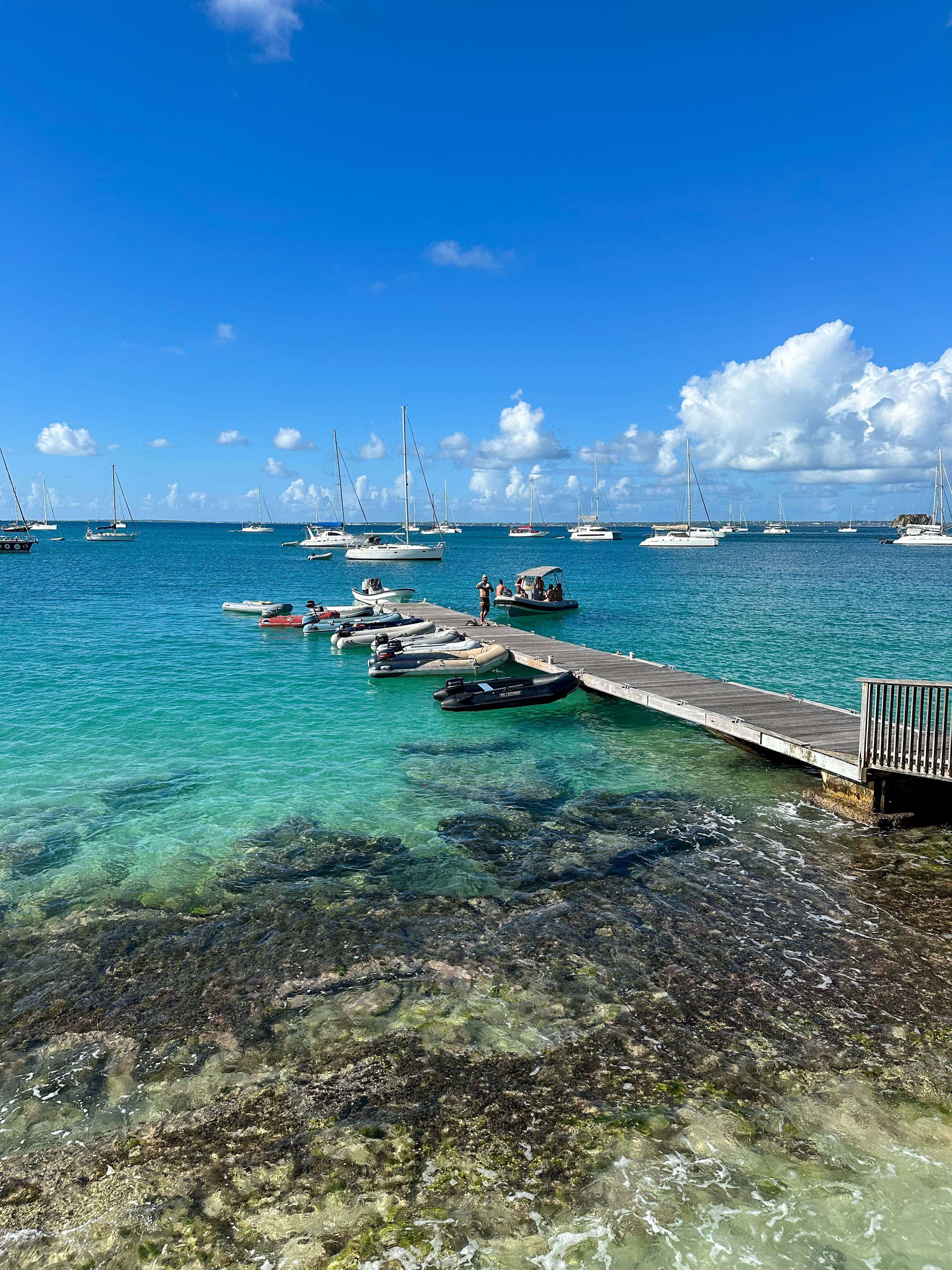Turquoise waters in the Caribbean