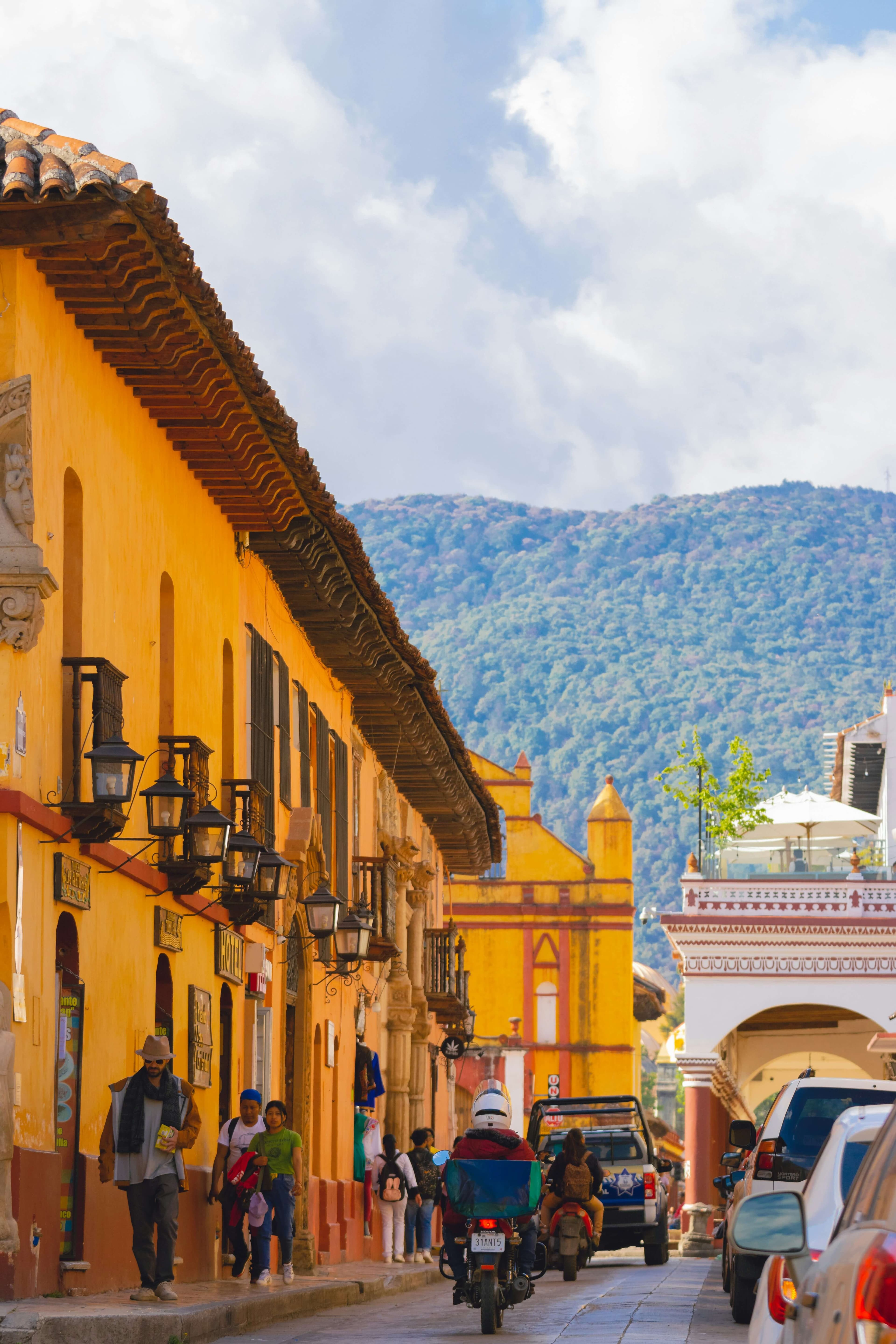 Rue colorée de San Cristóbal de las Casas dans le Chiapas au Mexique