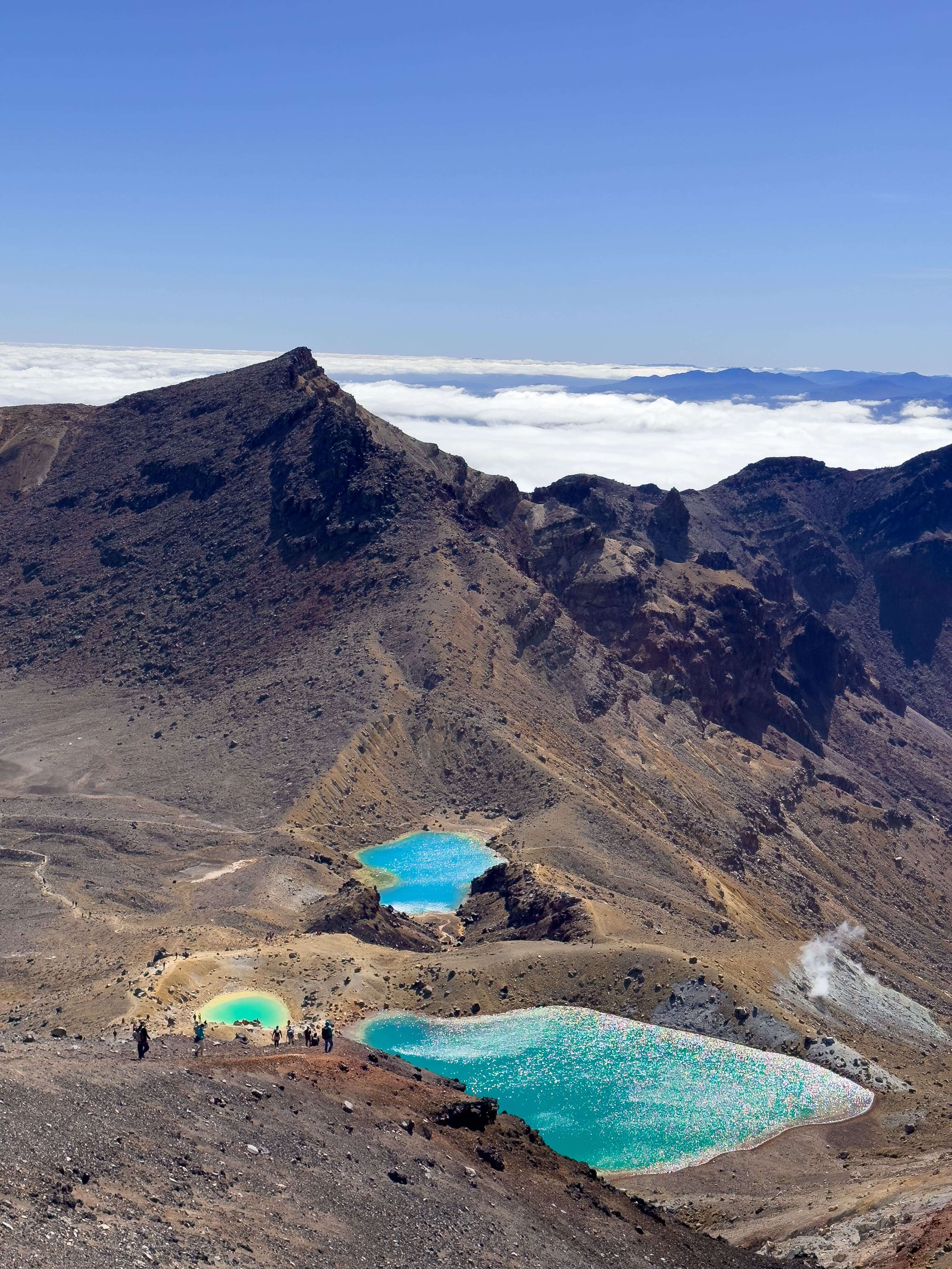 Paysage volcanique du Tongariro Alpine Crossing en Nouvelle-Zélande