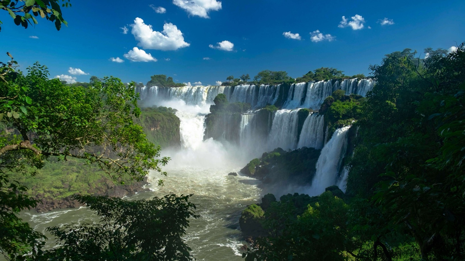 Les chutes d'Iguazú se déversant au milieu d'une jungle tropicale luxuriante en Argentine